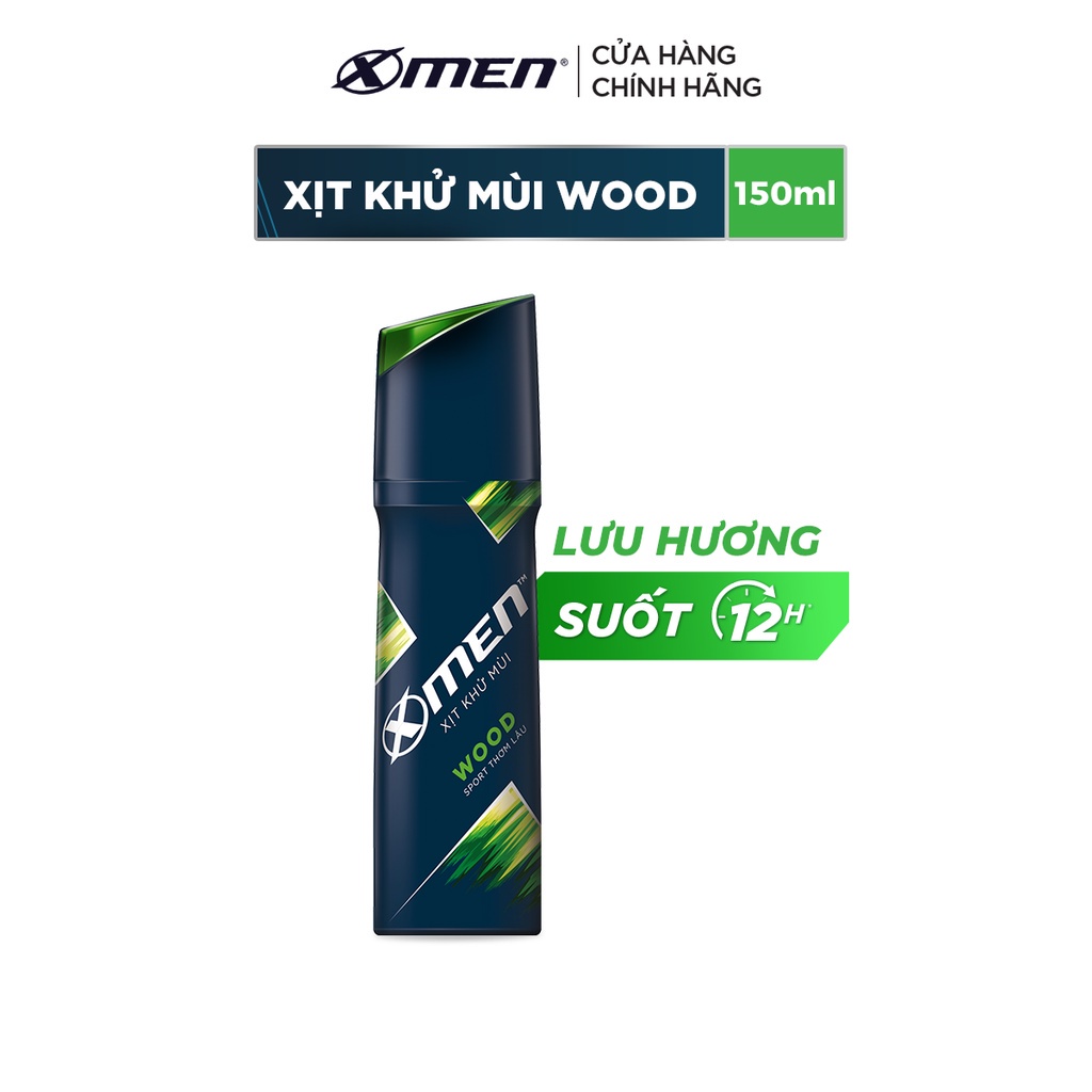 [Mã COSMEN giảm 8% đơn 250K] Xịt khử mùi X-men Wood 150ml