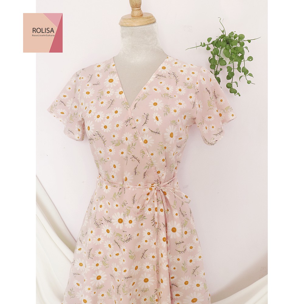 Đầm váy nữ hoa nhí, dáng xoè cổ chữ V xinh xắn, dễ thương RD045 | BigBuy360 - bigbuy360.vn