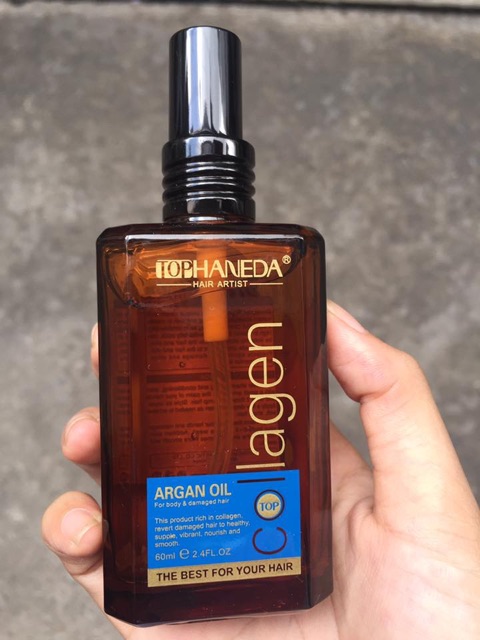 Tinh dầu dưỡng tóc khô yếu Haneda Collagen Argan Oil 60ml