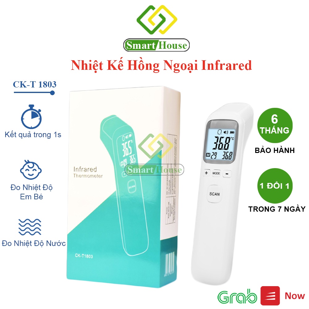 Máy Đo Nhiệt Kế Hồng Ngoại Đa Năng Nhiệt Kế Đo Trán SCAN Kết Quả Trong 1 Giây - Smart House