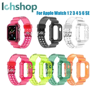 Dây Đeo Tpu Trong Suốt Cho Đồng Hồ Thông Minh Apple Watch 1 2 3 4 5 6 Se