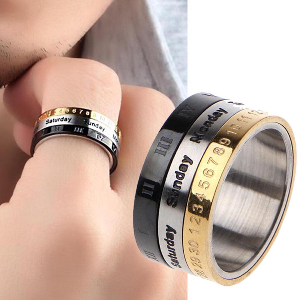 USNOW (MớI) Nhẫn Nam MặT Số La Mã / Số La Mã