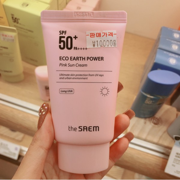 [CHÍNH HÃNG] Kem Chống Nắng The Seam Eco Earth Power Pink Sun Cream SPF 50+ PA++++