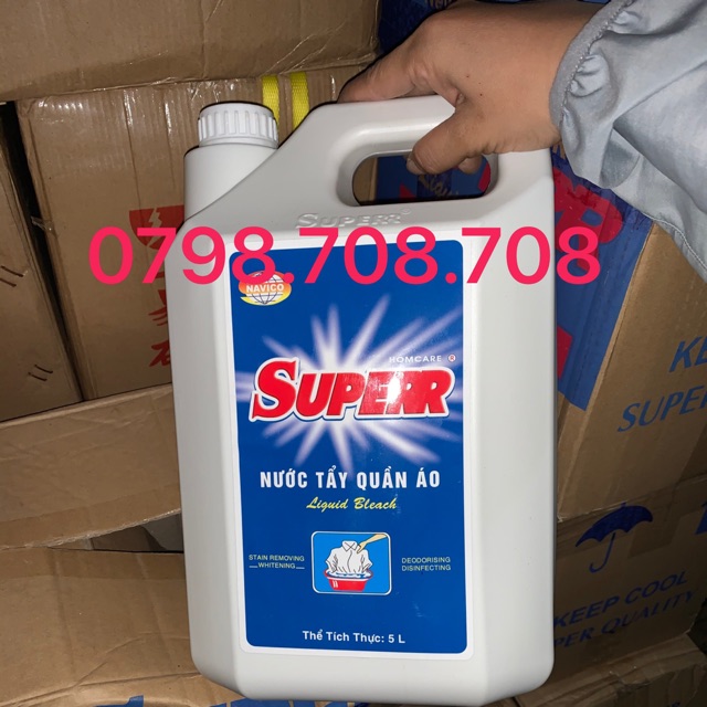 Nước tẩy quần áo Superr 5l