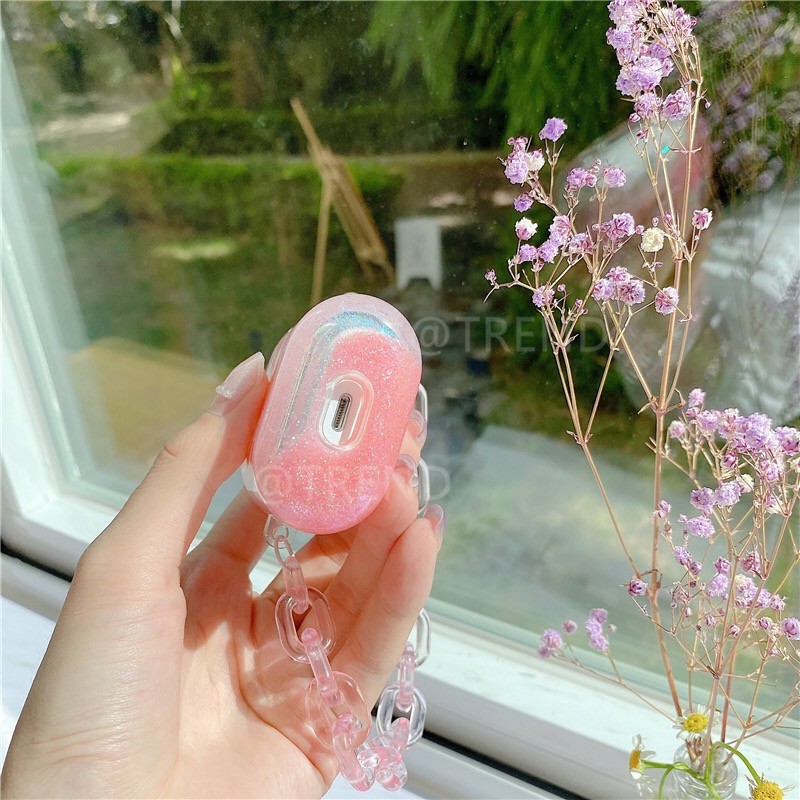 Vỏ Bảo Vệ Hộp Sạc Tai Nghe Airpods 1 / 2 Thiết Kế Kim Tuyến Nước Độc Đáo