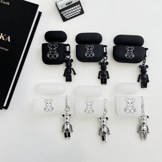 Ốp lưng Black Matte Bear AirPods 3 Vỏ Apple AirPods 2 Vỏ AirPods Pro