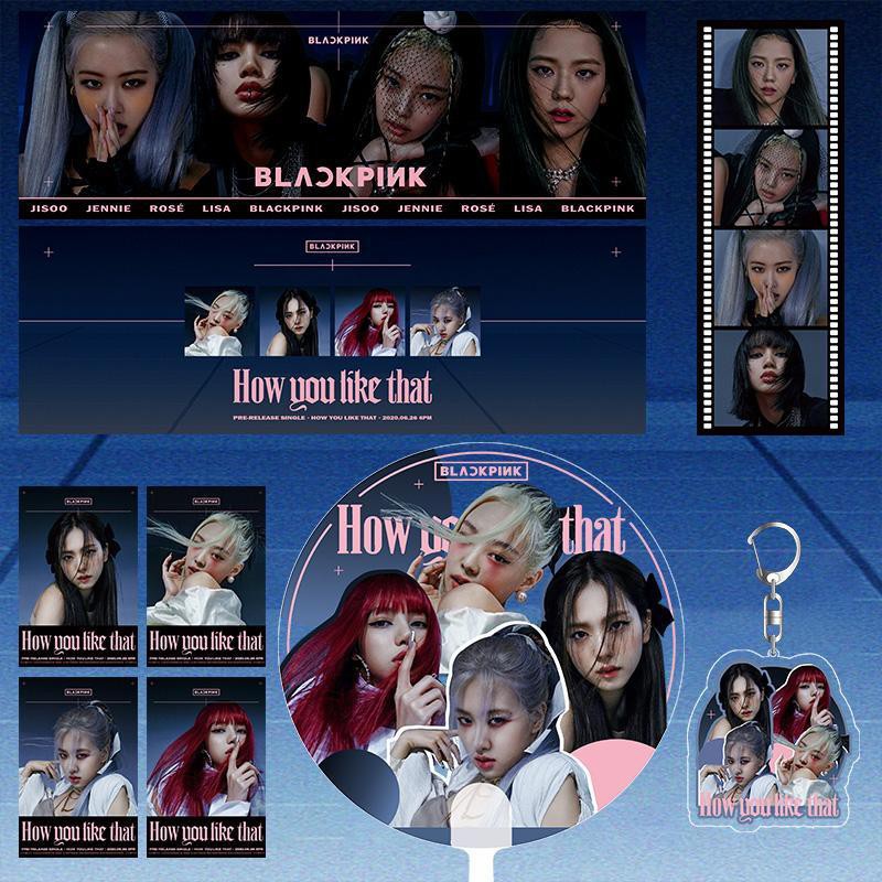 Set đồ lưu niệm hình nhóm nhạc Blackpink gồm dây đeo + nhật ký + móc khóa + quạt + thẻ độc đáo | BigBuy360 - bigbuy360.vn