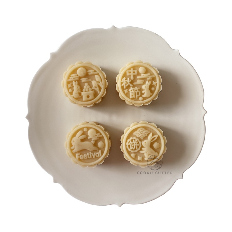 Khuôn trung thu 50g 4 mặt Thỏ Ngọc