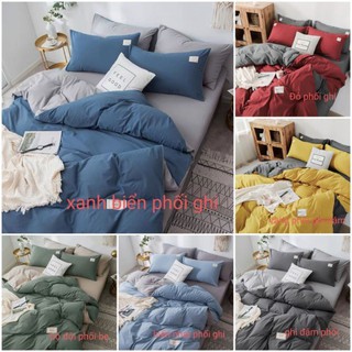 Bộ chăn ga gối cotton Tici nhập khẩu, ga giường bọc đệm, drap bọc nệm đủ kích thước
