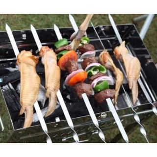 Que xiên nướng thịt que xiên nướng bbq bằng inox