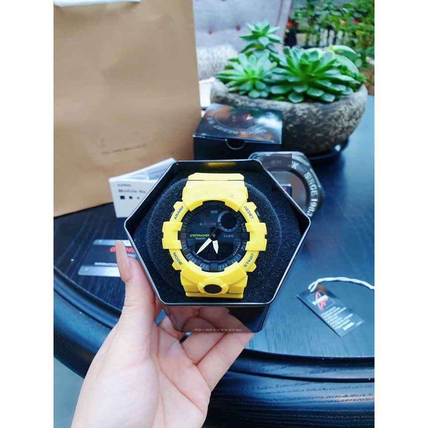 Đồng hồ nam GShock GBA-800-9ADR dây cao su phối màu đen vàng full hộp hãng Hàng cao cấp