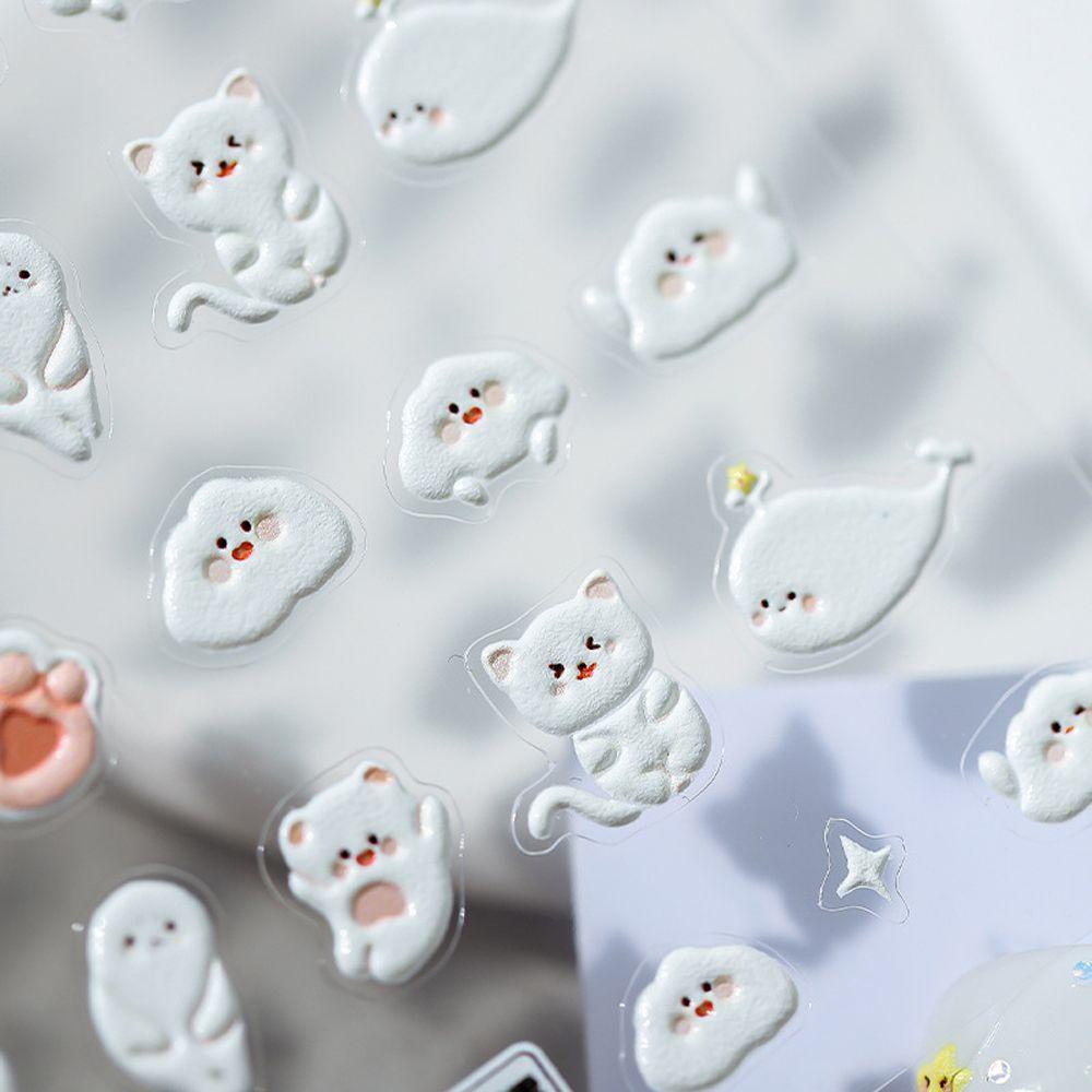 QQMALL Miếng Dán Trang Trí Móng Tay Họa Tiết Hoạt Hình 3D DIY