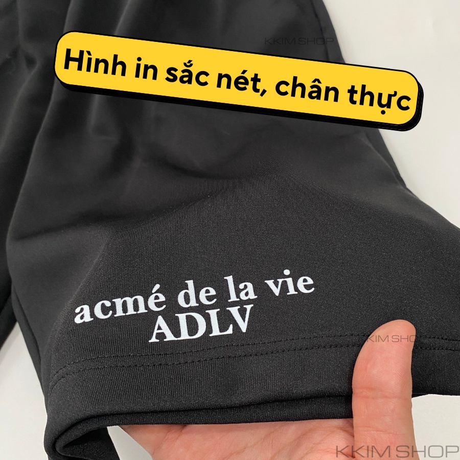 QUẦN Short ADLV Acmé De La Vie lưng thun Nam Nữ, chất vải Poly 2 da, quần đùi thể thao, lửng cộc ngắn form rộng unisex