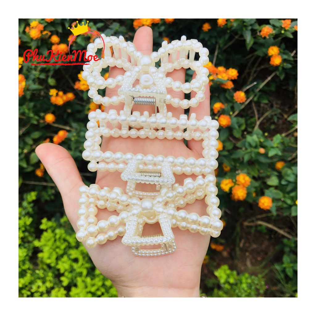 Kẹp tóc dành cho nữ hình ngọc trai nhân tạo hàng HANDMADE