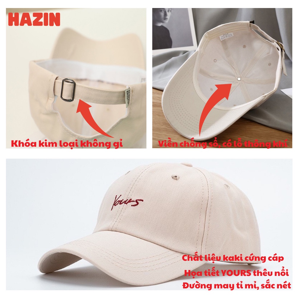 Mũ lưỡi trai Nón kết thêu chữ Tmi chất nỉ nhung cao cấp form unisex nam nữ