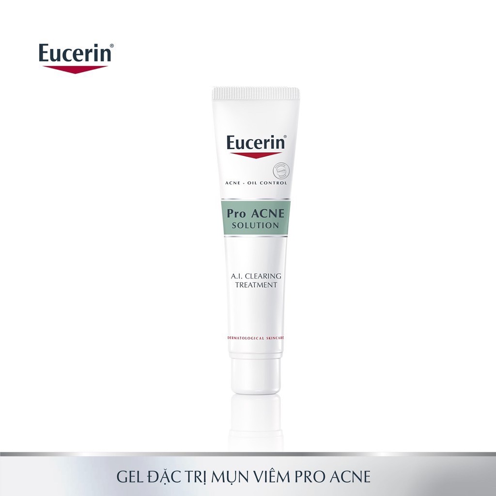 Tinh Chất Eucerin Giảm Mụn Eucerin Pro Acne A.I Clearing Treatment 40ml Nhờn Serum Proacne Solution AI Kem