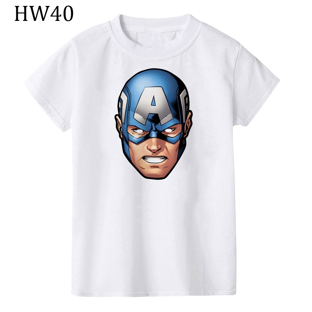 Áo Thun In Hình Captain America Xinh Xắn Cho Bé