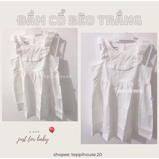 đầm / váy cổ bèo summer trắng hãng Cha ang ( ảnh thật shop chụp)