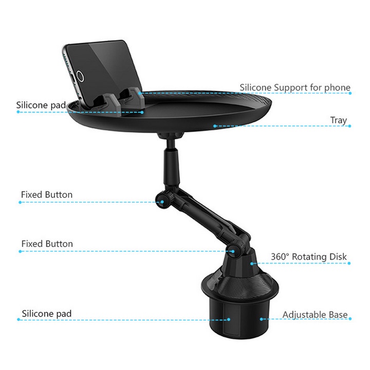 Biến nơi đặt ly/cốc thành bàn kê trên ô tô Tray Holder