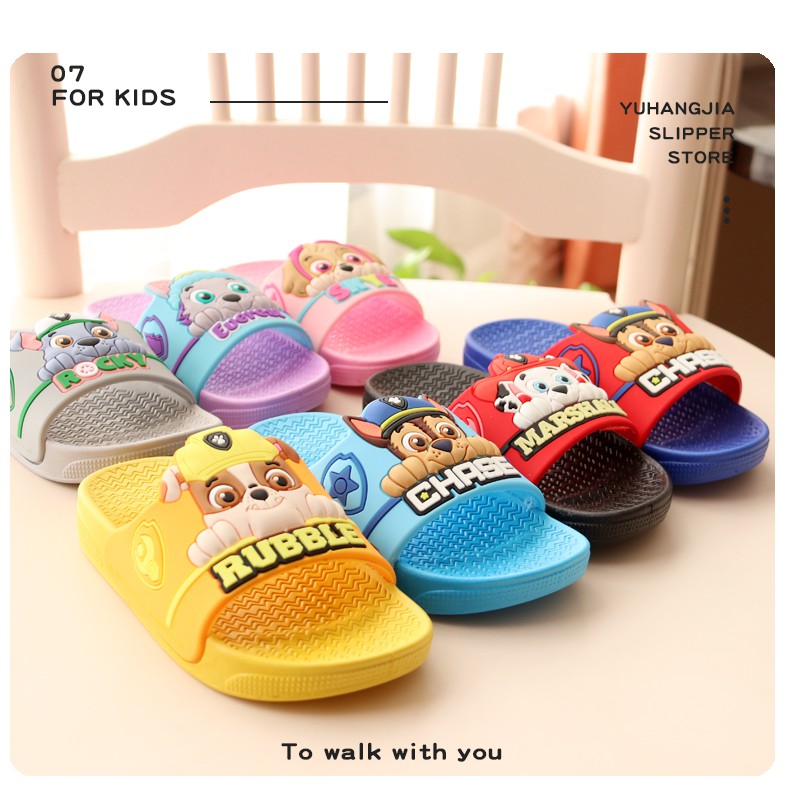 Dép Nhựa Pvc Mềm Chống Trượt Thoáng Khí In Hình Paw Patrol Dành Cho Bé Từ 2-12 Tuổi