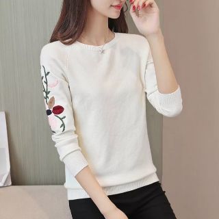 Áo len cardigan thêu hoa tay