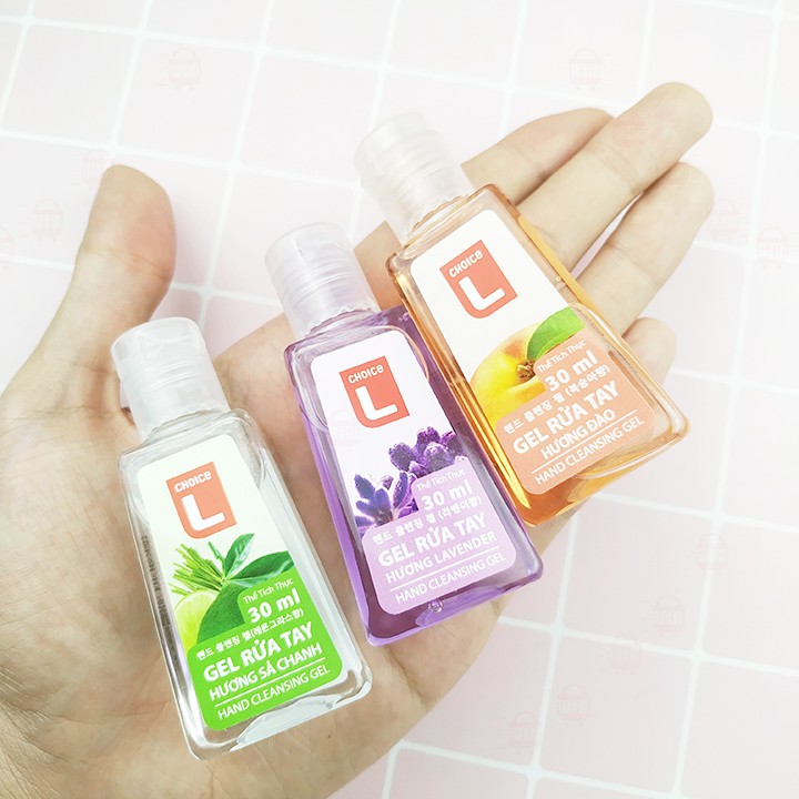 Gel Rửa Tay Choice L Lavender/Hương Đào/Trà Xanh Chai 30ML