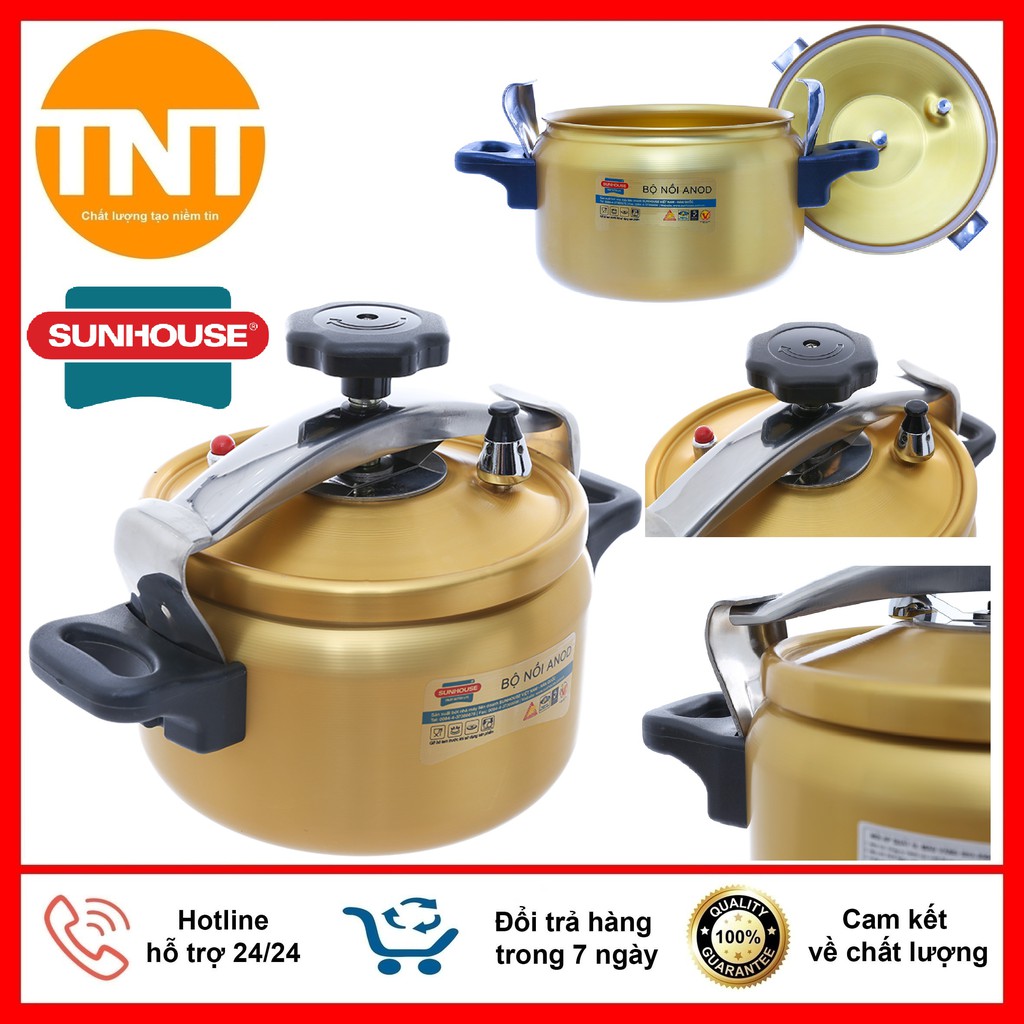 Nồi Áp Suất SUNHOUSE Cao Cấp Dung Tích 3.5 Lít, 5 Lít và 6 Lít