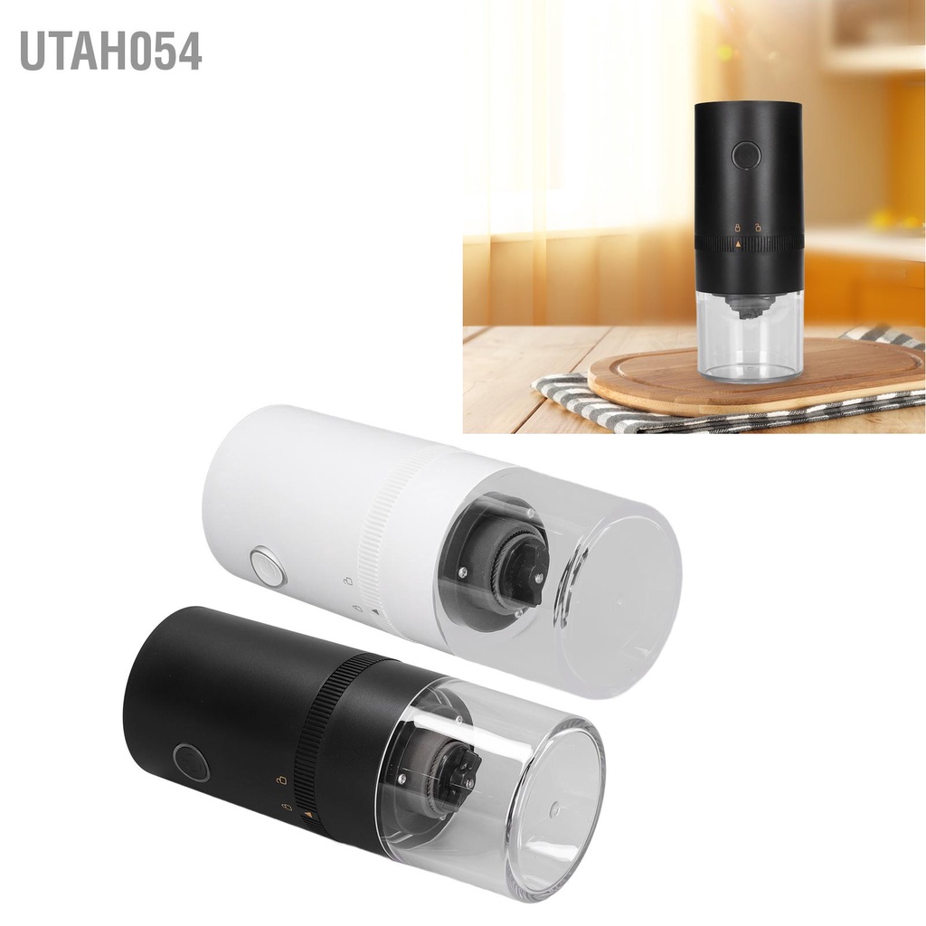 Máy Xay Hạt Cà Phê Không Lõi Bằng Acrylic Trong Suốt Nhỏ Gọn Với Cổng Sạc USB Cho Nhà Bếp