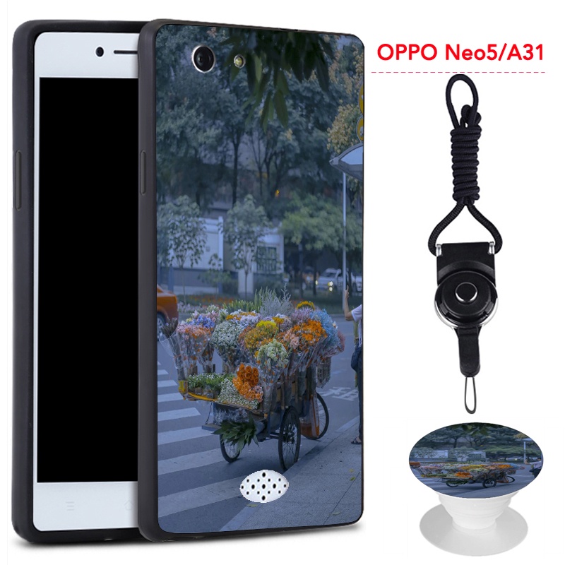 Ốp Điện Thoại Chống Sốc Có Vòng Đỡ Và Dây Đeo Cho Oppo A31 2015 / 1206 / Neo 5