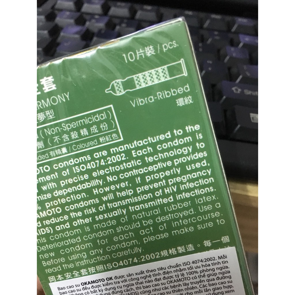 BAO CAO SU CAO CẤP OKAMOTO HARMONY Có Gai Sọc HỘP 10 CÁI