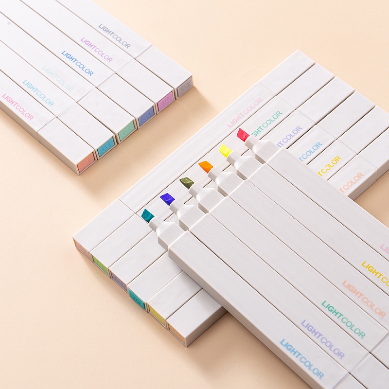 Bút highlight pastel bút đánh dấu nhớ dòng morandi trang trí sổ bullet journal văn phòng phẩm