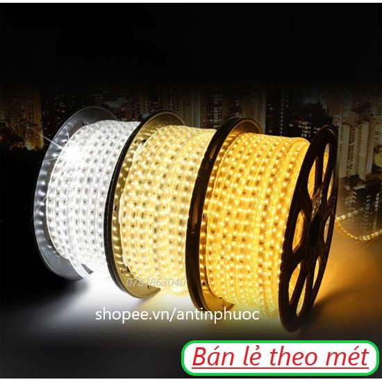 Đèn led dây đôi 220v trang trí , ánh sáng nền - Dây led đôi 2835 hắc trần màu trắng ,vàng siêu sáng quấn cây , ốp tường