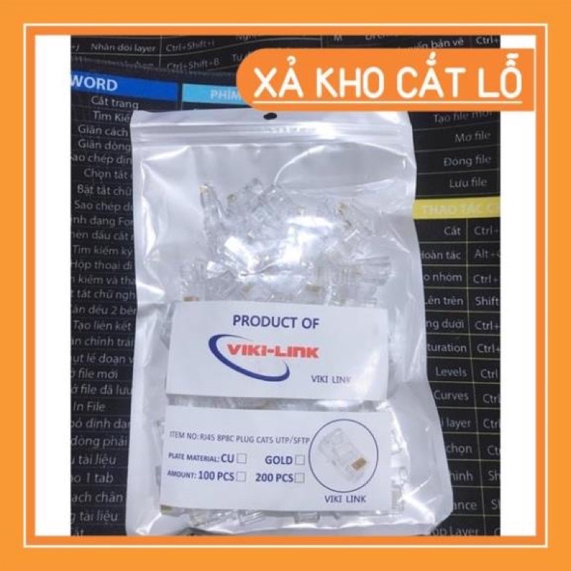 Hạt mạng Rj45 CAT 6 GOLDEN JAPAN. Hạt mạng chân đồng chống Oxy hóa, Đảm bảo tín hiệu tốc độ cao, ổn định.