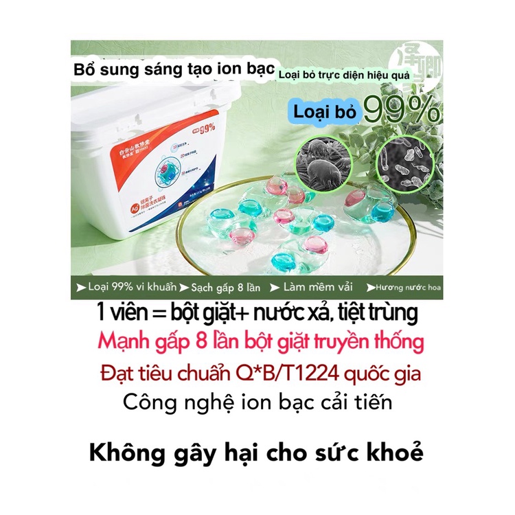 Viên Giặt Tẩy Quần áo ION bạc AG 3 trong 1 nhập khẩu Nhật Bản