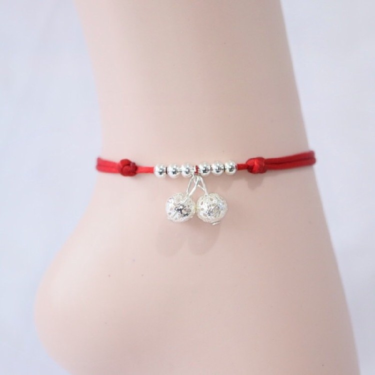 ( Mẫu 13 ) Lắc chân sợi chỉ đỏ may mắn