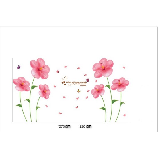 Decal trang trí hoa Hồng lớn
