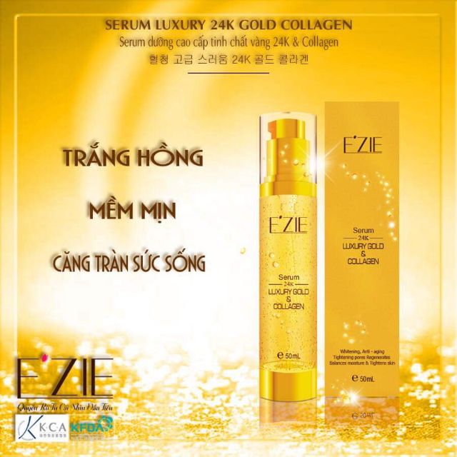 Serum cao cấp tinh chất vàng 24k EZIE giúp da căng bóng trắng hồng