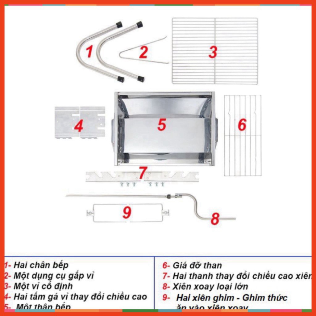 Bếp nướng than hoa ngoài trời 2 in 1 TopV DNS, lò nướng than hoa không khói, nướng thịt, nướng gà vịt