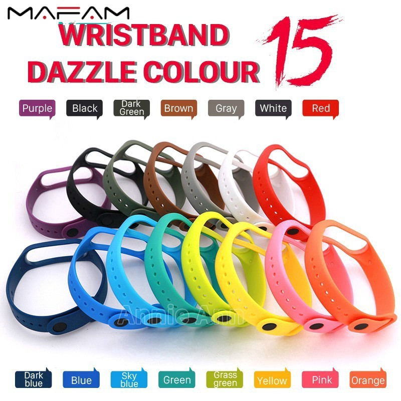 Xiaomi Mi Band 3 4 Strap Replacement Original Silicone Colorful Full Bracelet M3 M4 Wristband Smartwatch