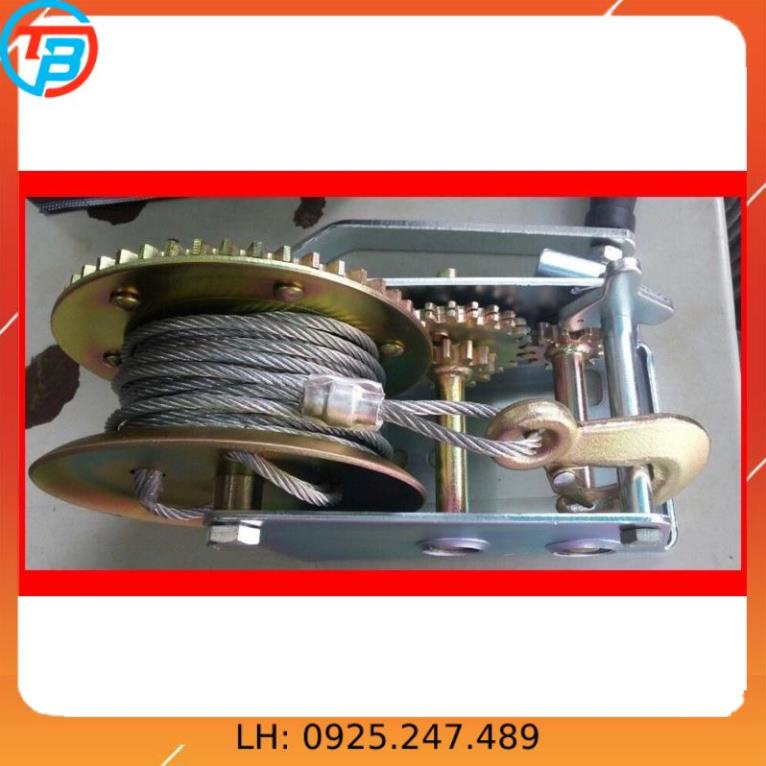 Tời Quay Tay 450kg đến 1 tấn cáp thép Thái Bình Vina