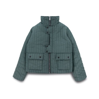 Áo khoác phao 'GOLDIE PUFFER' 02 lớp chần bông màu xanh lá đậm
