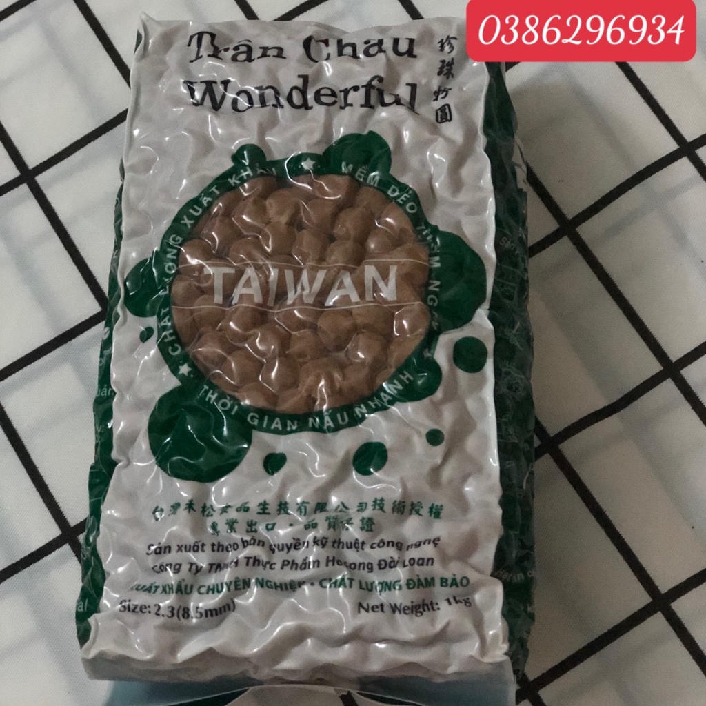 Trân Châu Wonderful Đen Trắng 1Kg | Nguyên Lệu Pha Chế Làm Trà Sữa