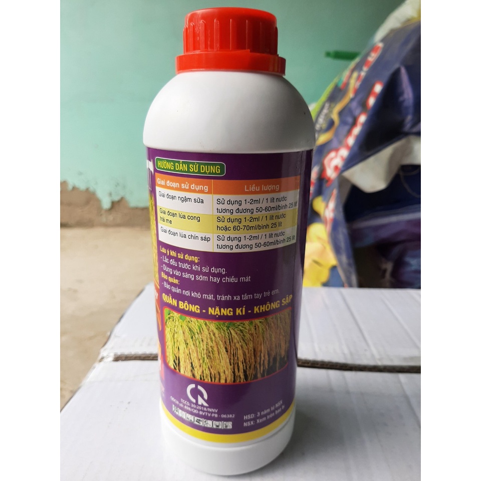 Phân bón lá VÔ GẠO NHANH - chín chắc tới cậy, lá đòng xanh, chắc hạt, to hạt - chai 1 lít