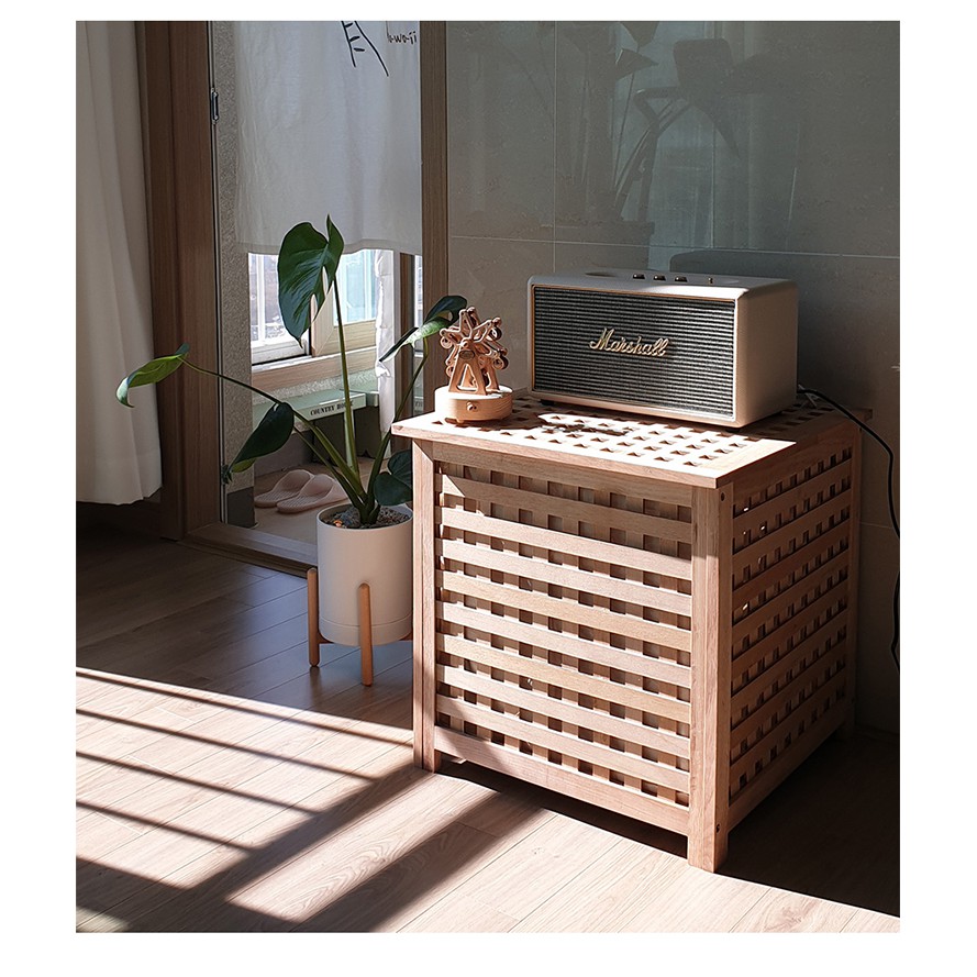 Bàn khối vuông gỗ thông - bàn Storage hộp gỗ lưu trữ