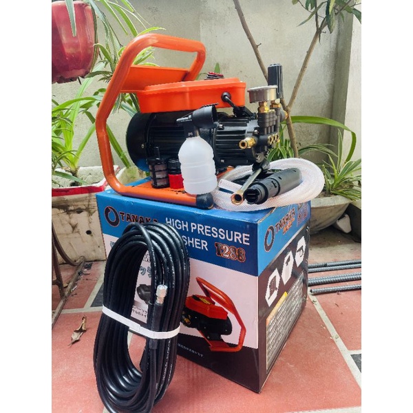 Máy rửa xe tanaka áp lực cao 🔥 CHÍNH HÃNG 🔥 Tặng bình xịt tuyết Hàng chính hãng  dây áp lực