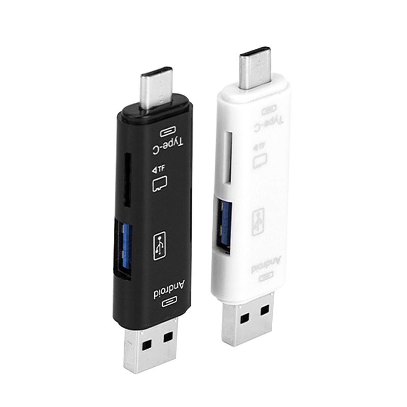 Đầu đọc thẻ USB 5 trong 1 Đầu đọc thẻ TF Micro SD Loại C cổng USB Bộ nhớ Micro cổng USB Đầu đọc thẻ OTG 2 màu