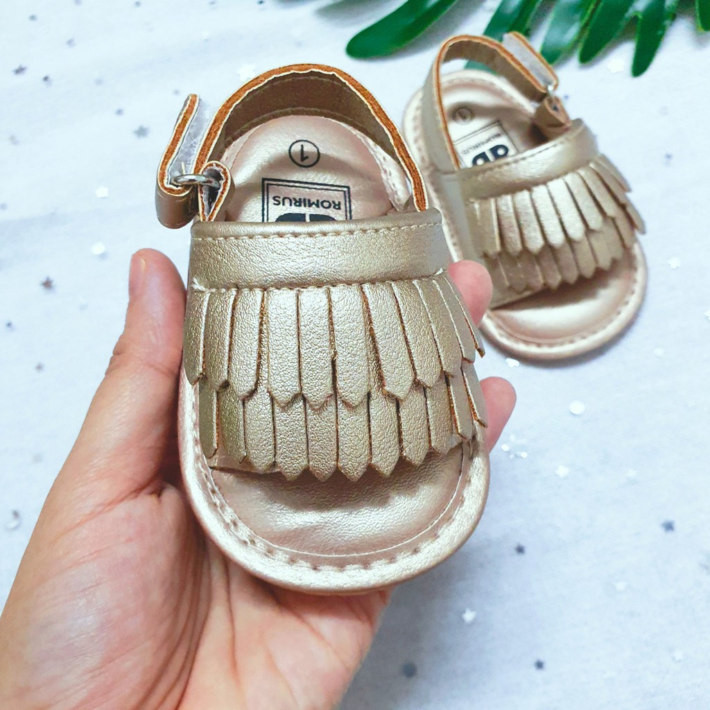 Dép Tập Đi FREESHIP 50K Sandal Tập Đi Cho Bé Gái Kiểu Công Chúa Mềm Mại Dễ Thương HOHA STD10