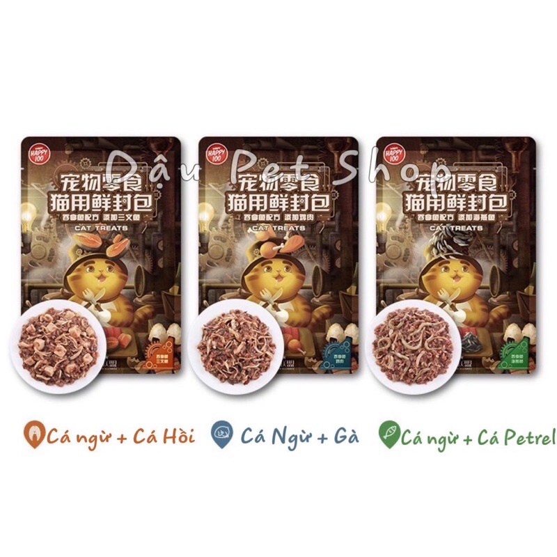 Pate Wanpy Happy 100 Star gói 70g cho mèo
