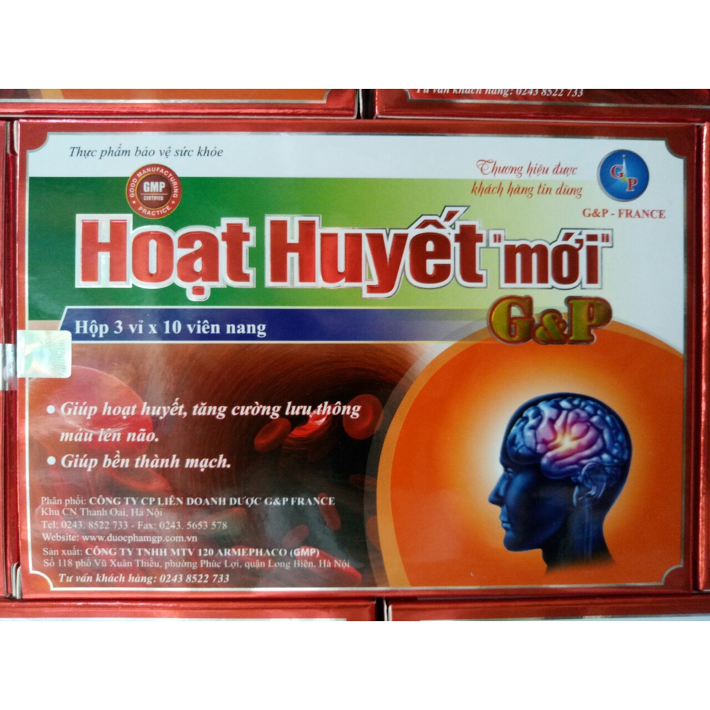 HOẠT HUYẾT MỚI G&P GOLD HỖ TRỢ LƯU THÔNG MÁU HUYẾT, TÊ BÌ CHÂN TAY