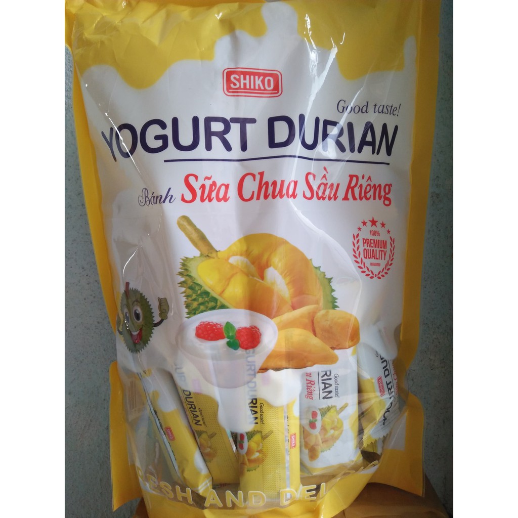 COMBO 2 GÓI BÁNH SỮA CHUA SẦU RIÊNG SHIKO GÓI 300g